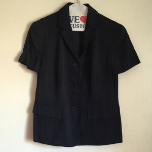LOFT Navy 100% Silk Fully Lined Suit